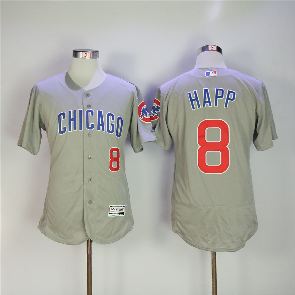 Men Chicago Cubs 8 Dawson Grey MLB Jerseys